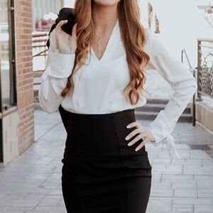 Elegant Cream Women's Top